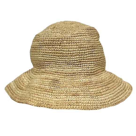 Wyeth Straw Bucket Hat Women’s One Size Beige Natural - Picture 1 of 6
